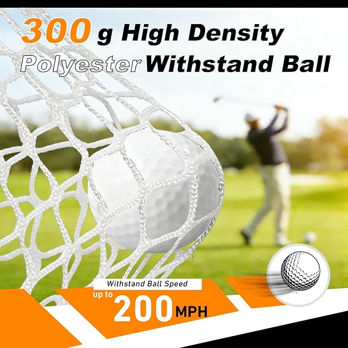 Gagalileo Golf Hitting Net Backyard Driving: 10x7FT Professional Backstop with Silent Velvet Target Portable Practice for Men Dad Complete Sport Set Gift