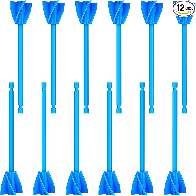12 Pieces Paint Mixer Drill Attachment, Helix Paint Mixer Resin Drill Mixer by Lauwell
