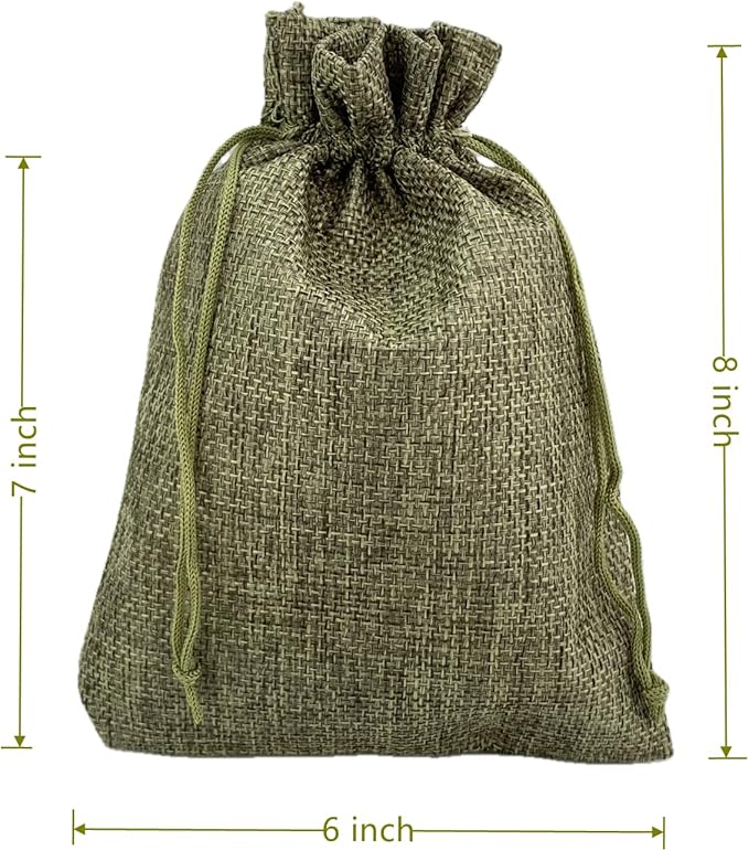 Palmhomee Pack of 25 Burlap Gift Bags - Image 3