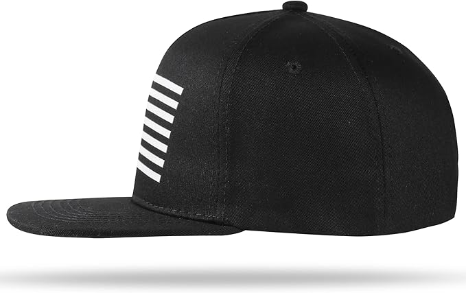 UALON Baseball Cap, Snapback Trucker Hat for Men & Women with American Flag and Adjustable, Breathable Mesh, Flat Bill Hats