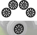 8 Inch Golf Cart Hub Caps Wheel Covers for EZGO Yamaha Club Car Accessories, 4PCS Snap-On Plastic Hubcaps Chrome Finish 8" Wheel Covers Rim Cover Tire Hub Cap Hubcap Golf Cart, Gloss Black