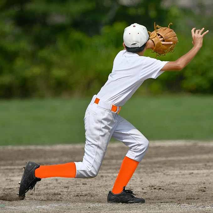 Haysandy Baseball or Softball Sock and Belt Combo Set 3 Football Baseball Socks with Softball Belt for Youth Boys Kids