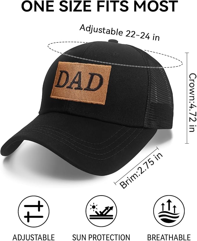 Men's Embroidered Adjustable Baseball Cap, Girl Dad Hat, Funny Trucker Hat, Mens Birthday Gift Ideas