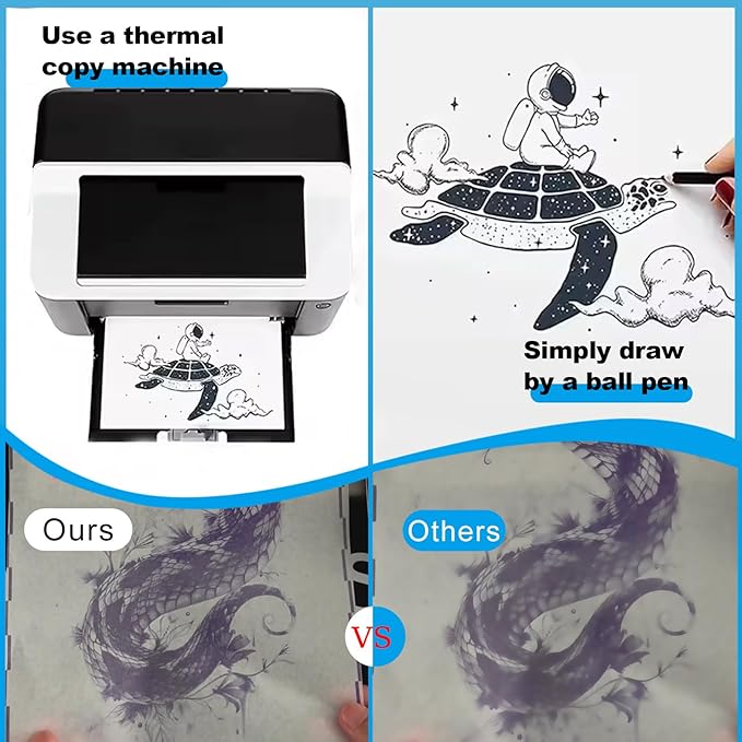 Tattoo Transfer Paper 100 Sheets, Thermal Stencil Paper - Image 5