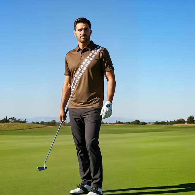 Funny Parody Golf Polo Shirt – Fun Movie Performance Quick Dry UPF Sun Protection Moisture Wicking Casual Wear Shocker Golf