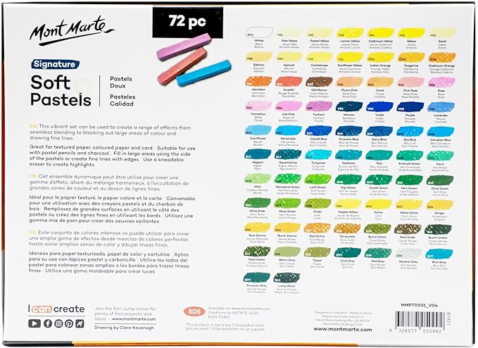 Mont Marte Soft Pastels Signature 72pc, Vibrant and Blendable - Image 8