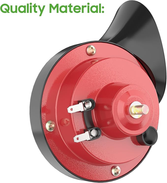 10L0L 12 Volt Golf Cart Horn Kit for Yamaha EZGO Club Car or UTV Boat, Floor Mount Button Switch, Universal Loud Horn Volume Up to 118db