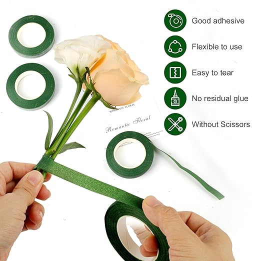 8 Rolls Floral Tape 1/2inch Flower Tape, 30 Yards Florist Tape - Image 3
