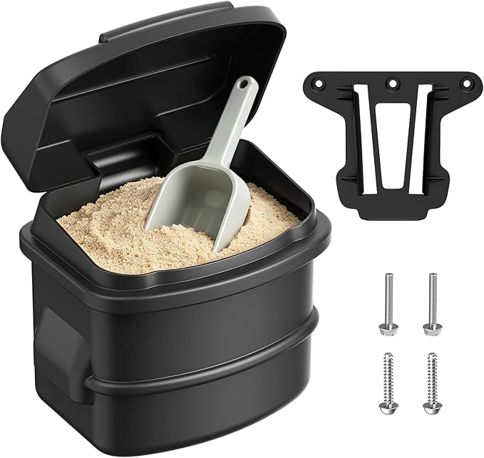 Panglong Large Capacity Sand Bucket with Bracket, Fits for 2004-UP Club Car Precedent/Club Car Tempo and Onward 2-Seater Golf Cart