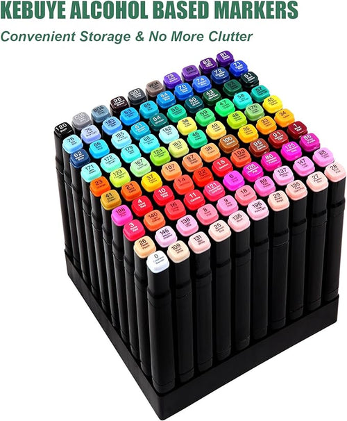 100 Colors Alcohol Markers Set, Dual Tips Blender Art Markers - Image 2