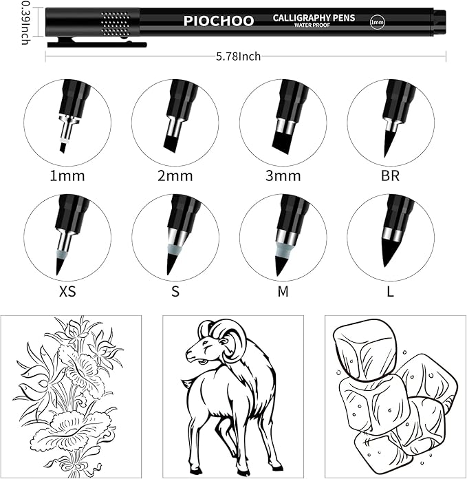 Calligraphy Pens, 8 Size Calligraphy Pens - Image 3