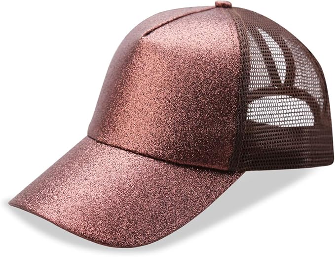 Criss Cross Hat Washed Distressed Baseball Cap Ponytail Hat High Messy Bun Ponycap for Women