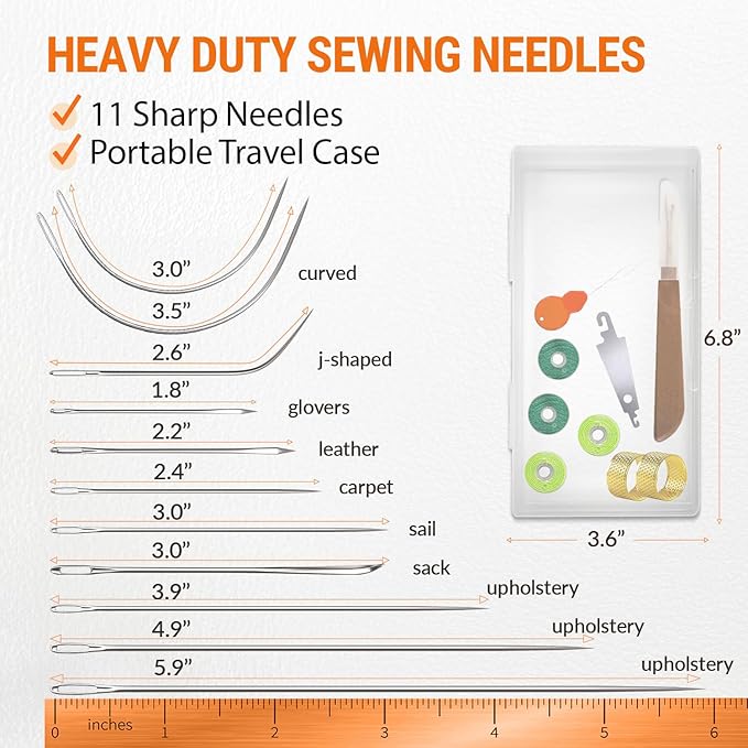 VONEEDL Heavy Duty Sewing Needles & Waxed Thread - Image 4