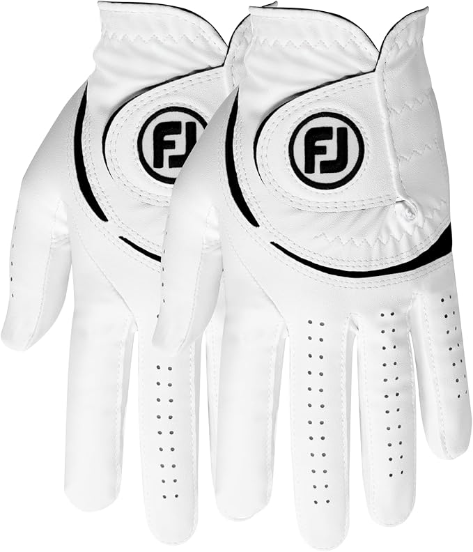 FootJoy Men's WeatherSof 2-Pack Golf Glove, White, X-Large, Worn on Right Hand