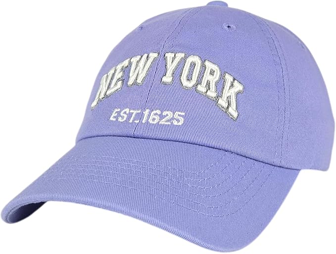 Elidan NY Dad Hat New York EST.1625 Cotton Cap, Adjust Buckle Strap, Unstructured Low-Profile NY Baseball Cap for Men & Women
