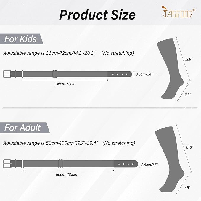 JASGOOD 2 Pack Baseball Socks and Belt Combo Set Softball Socks and Belts Elastic Waist Belt for Youth and Adult Boys