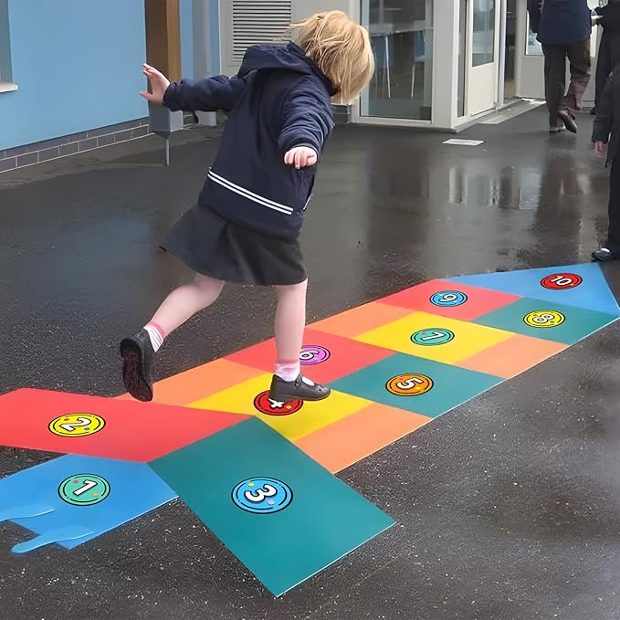 40PCS Line Up Spots for Classroom Floor, 4” Floor Numbers Stickers for Back to - Image 8
