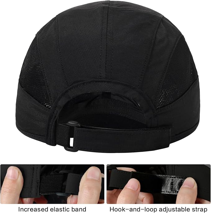 HH HOFNEN Quick Dry Baseball Cap Unstructured Running Cap Water-Resistant UPF 50+ Mesh Golf Sun Hats for Men Women