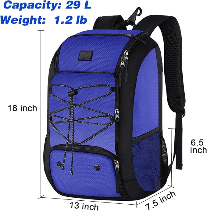MATEIN Baseball Backpack, Softball Bat Bag with Shoes Compartment for Youth, Boys and Adult, Lightweight Baseball Bag with Fence Hook Hold TBall Bat, Batting Mitten, Helmet, Caps, Teeball Gear