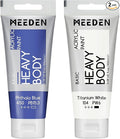 MEEDEN Acrylic Paint Phthalo Blue: Bundled - 100ml/3.38oz x 2 Bulk Heavy Body by MEEDEN