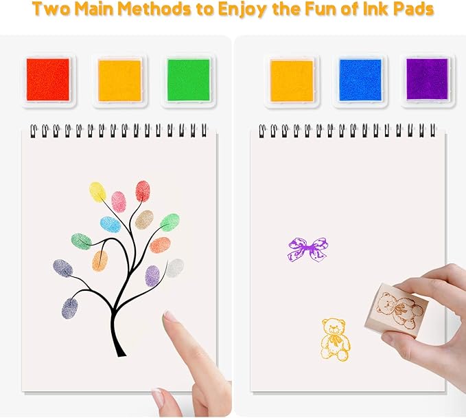 Ink Pad, 24 Colors Finger Washable Craft Ink Pad - Image 2