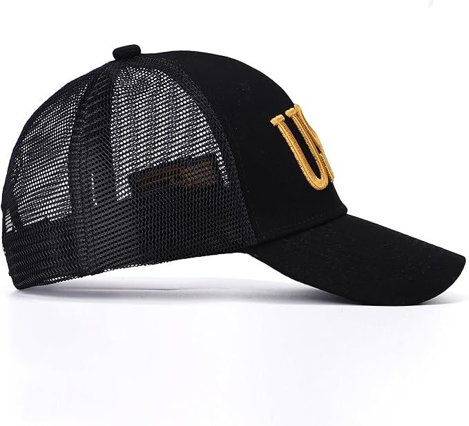 USA Trucker Hat for Men & Women American Flag Cap Adjustable Baseball Cap Mesh Snap Patriotic 3D Embroidered Cap