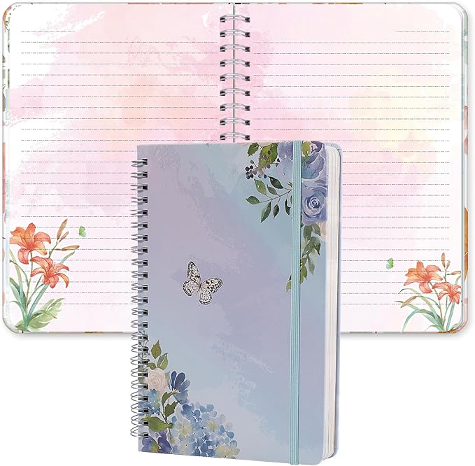 SIIXU Floral Spiral Notebook​​ by Siixu
