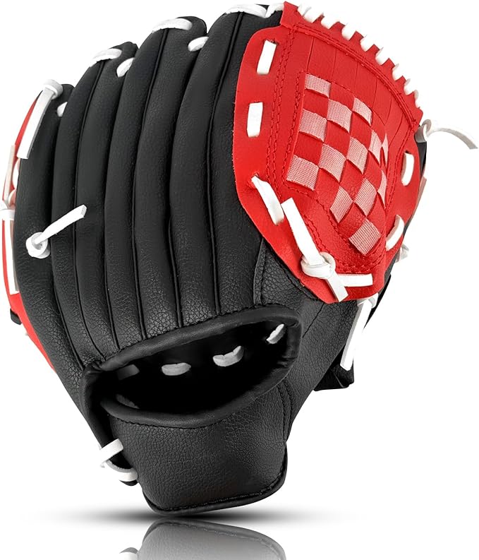 Baseball Glove + Ball Sets, Softball Glove, Baseball Mitt, 10.5''-12.5'' for Youth/Adult Training and Beginner Play, Synthetic Leather Softball Mitt