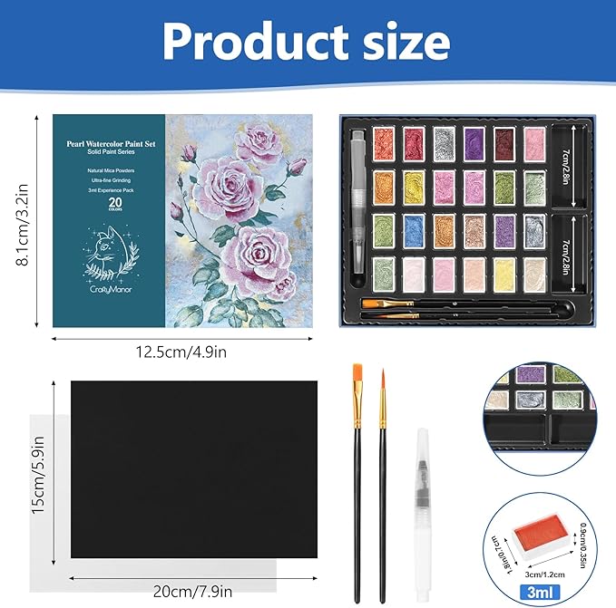 3ml Glitter Watercolor Paint Set - Image 2