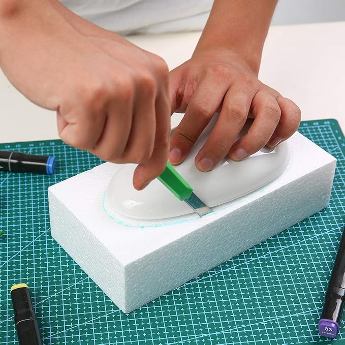 Crafare 8 Pack Craft Foam Blocks 8X4X2 Inch Polystyrene Brick Rectangle - Image 4