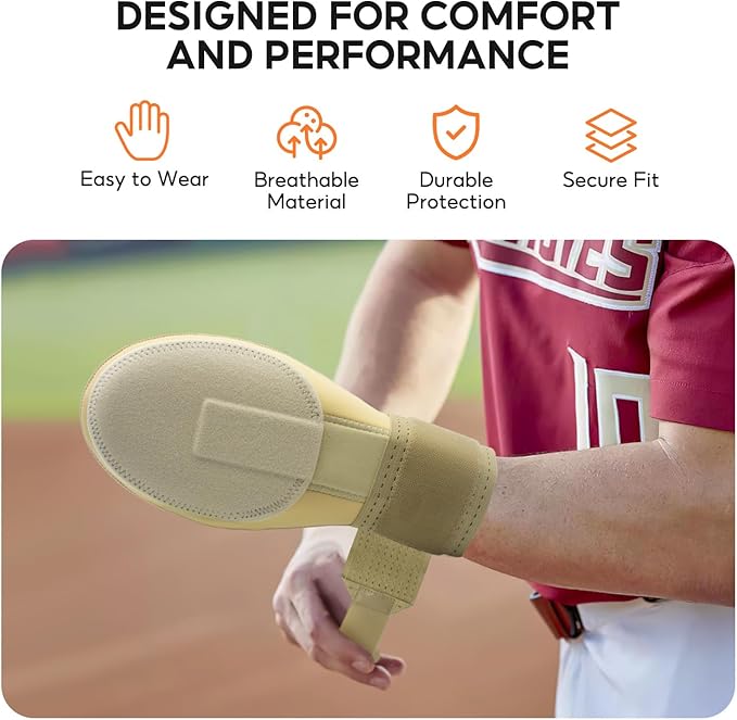 Baseball Sliding Mitt, Youth Ages 6-12 & Teens Adults 12+, Sliding Glove Hand Guard for Baserunning, Hard Shell Ambidextrous Left/Right, Baseball/Softball Compatible, Drip Style