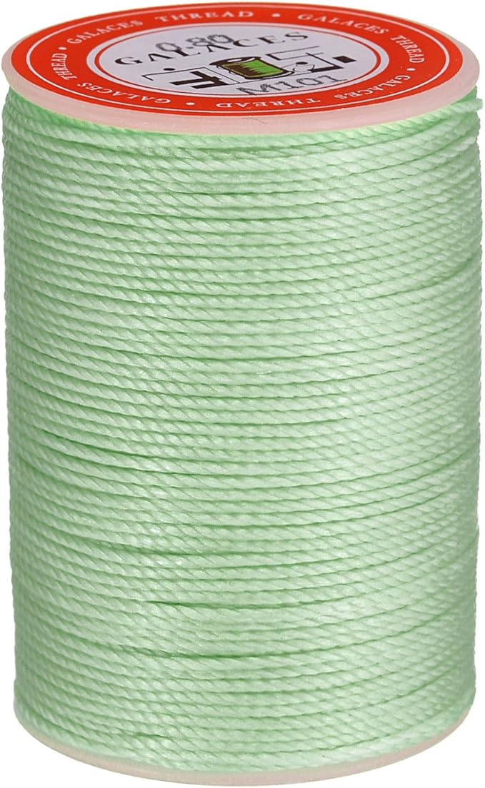 uxcell Round Leather Sewing Waxed Thread, 55m / 60 Yards Wax Polyester String by uxcell