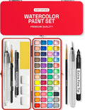 ARTISTRO Watercolor Paint Set in Portable Box, Includes Metallic and by ARTISTRO