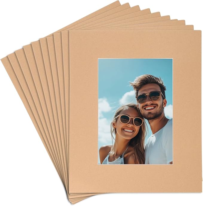 uxcell 10Pcs Picture Mats, 8 x 10 Mat Board Center by uxcell