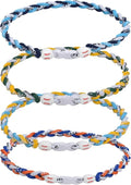 4 Pieces Baseball Necklaces for Boys,Three Braided Rope Tornado Sports Titanium Necklaces,Christmas Gifts Baseball Accessories Drip