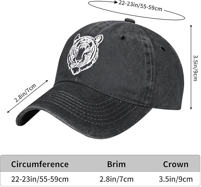 Embroidered Baseball Cap for Women Men Vintage Adjustable Washed Distressed Denim Baseball Hat
