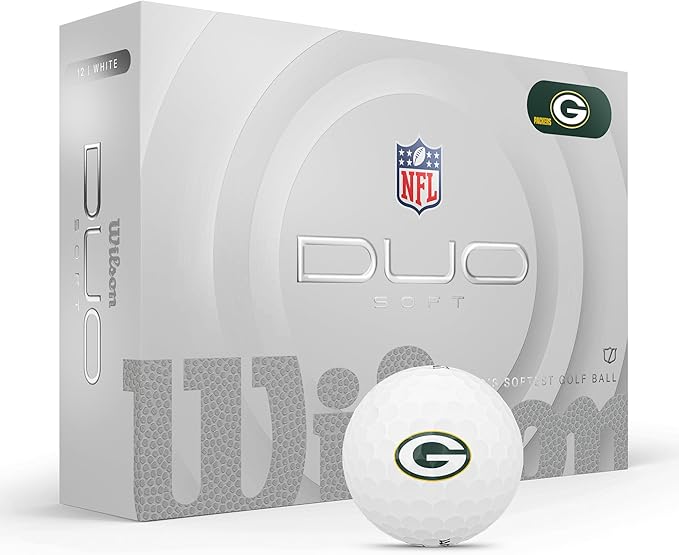 WILSON 2025 Duo Soft NFL Golf Ball - 12 Balls, White, Atlanta Falcons