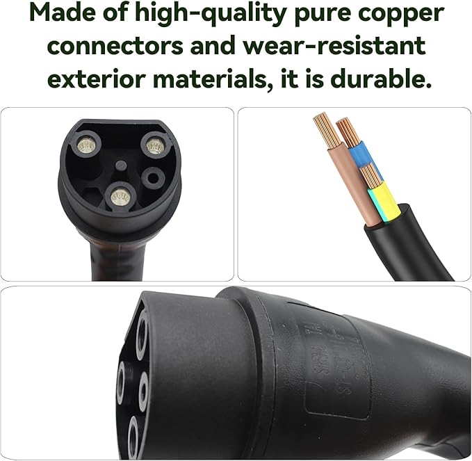 Golf Cart Charger Power Cord, Fits for Evolution ICON EV Golf Carts, 120V 3 Pin Charge Cable Assembly Replace 2.04.0620