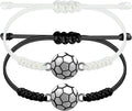SmileBelle 2 PCS Sport Bracelets, Graduation Bracelets Volleyball Soccer Gifts Baseball Basketball Bracelet Football Jewelry for Son Daughter Fans as Sport Accessories Jewelry