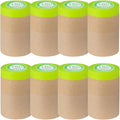 Pre-Taped Painting Masking Paper: 8 Rolls 6 Inch x 50 Feet Tape and Drape by KUANVE