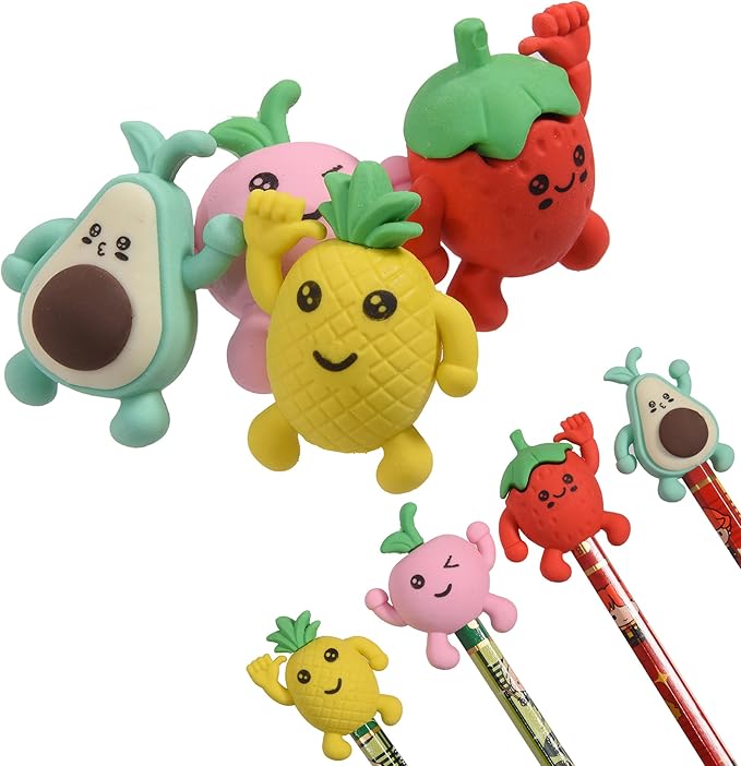 HILAZA 16Pcs Pencil Top Erasers by HILAZA