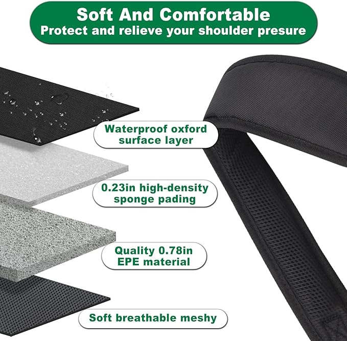 Golf Bag Strap Replacement Comfort Double Shoulder Adjustable Strap Padded Golf Carrying Bag Strap