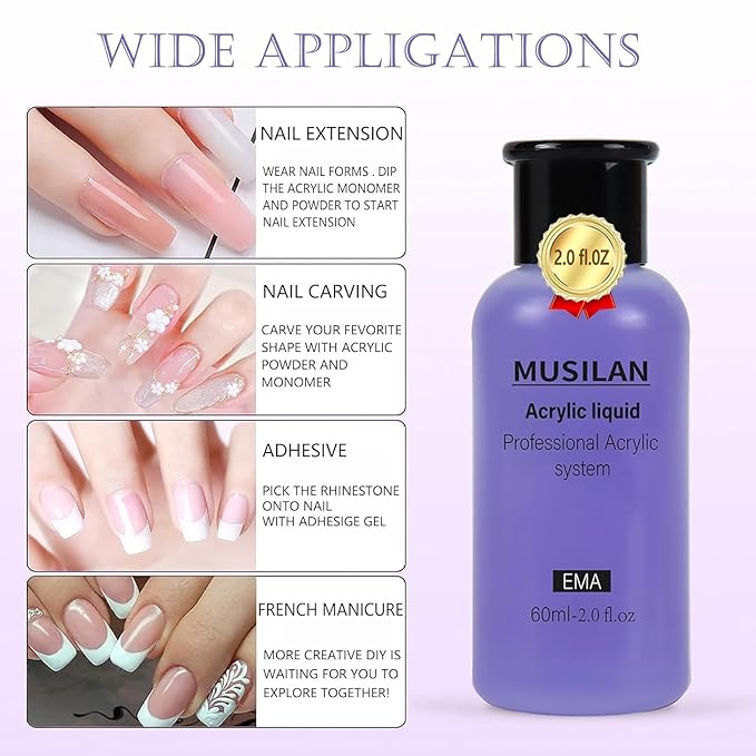Monomer Acrylic Nail Liquid 6oz - Image 2