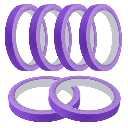 MECCANIXITY Masking Tape 0.5 Inch x 21 Yard Painter's Tape Purple Paint Tapes by MECCANIXITY