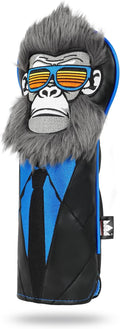 Craftsman Golf Gorilla with Suits Want to Take a Vacation 460CC Driver Headcover Fairway Wood Hybrid Blade Mallet Putter Cover Gift for Men