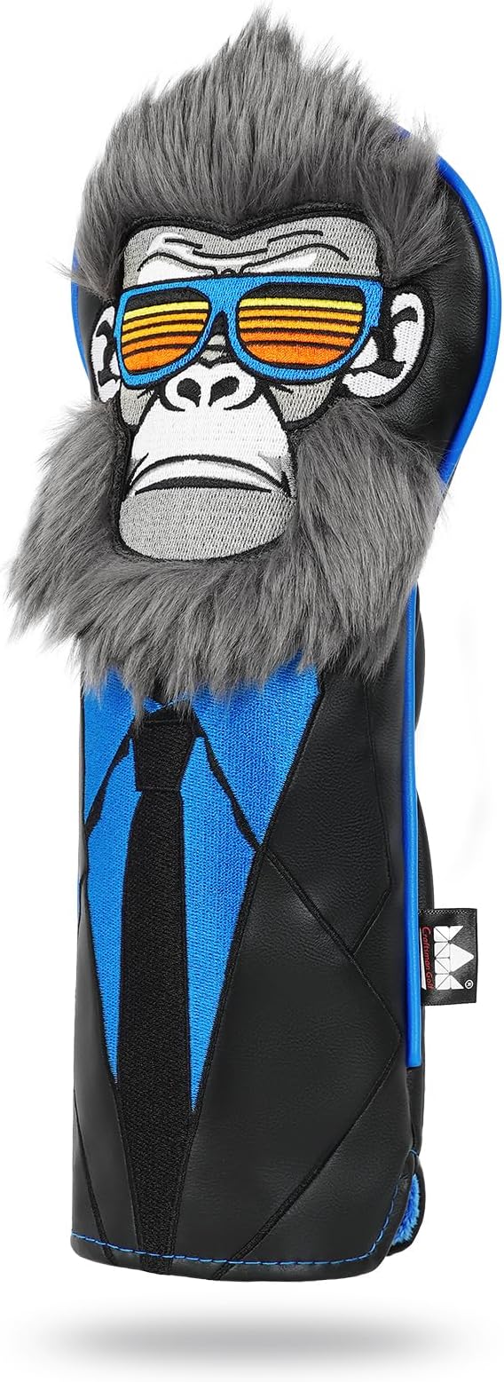 Craftsman Golf Gorilla with Suits Want to Take a Vacation 460CC Driver Headcover Fairway Wood Hybrid Blade Mallet Putter Cover Gift for Men