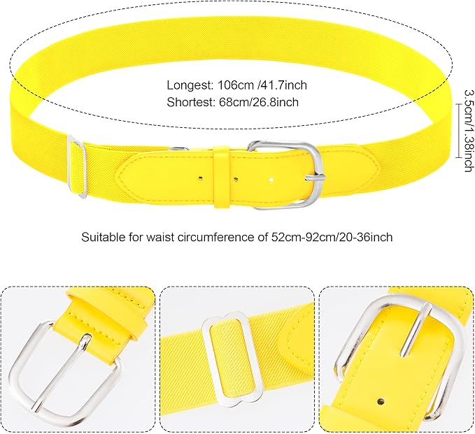 Dxhycc Youth Baseball Socks and Belt Combo Set Softball Baseball Socks and Elastic Waist Belt for Youth Boys Girls