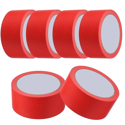 MECCANIXITY Masking Tape 1.8 Inch x 21 Yard Painter's Tape Red Paint Tapes by MECCANIXITY