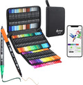 80 Colors Numbered Dual Tip Brush Pens by AEDAGA