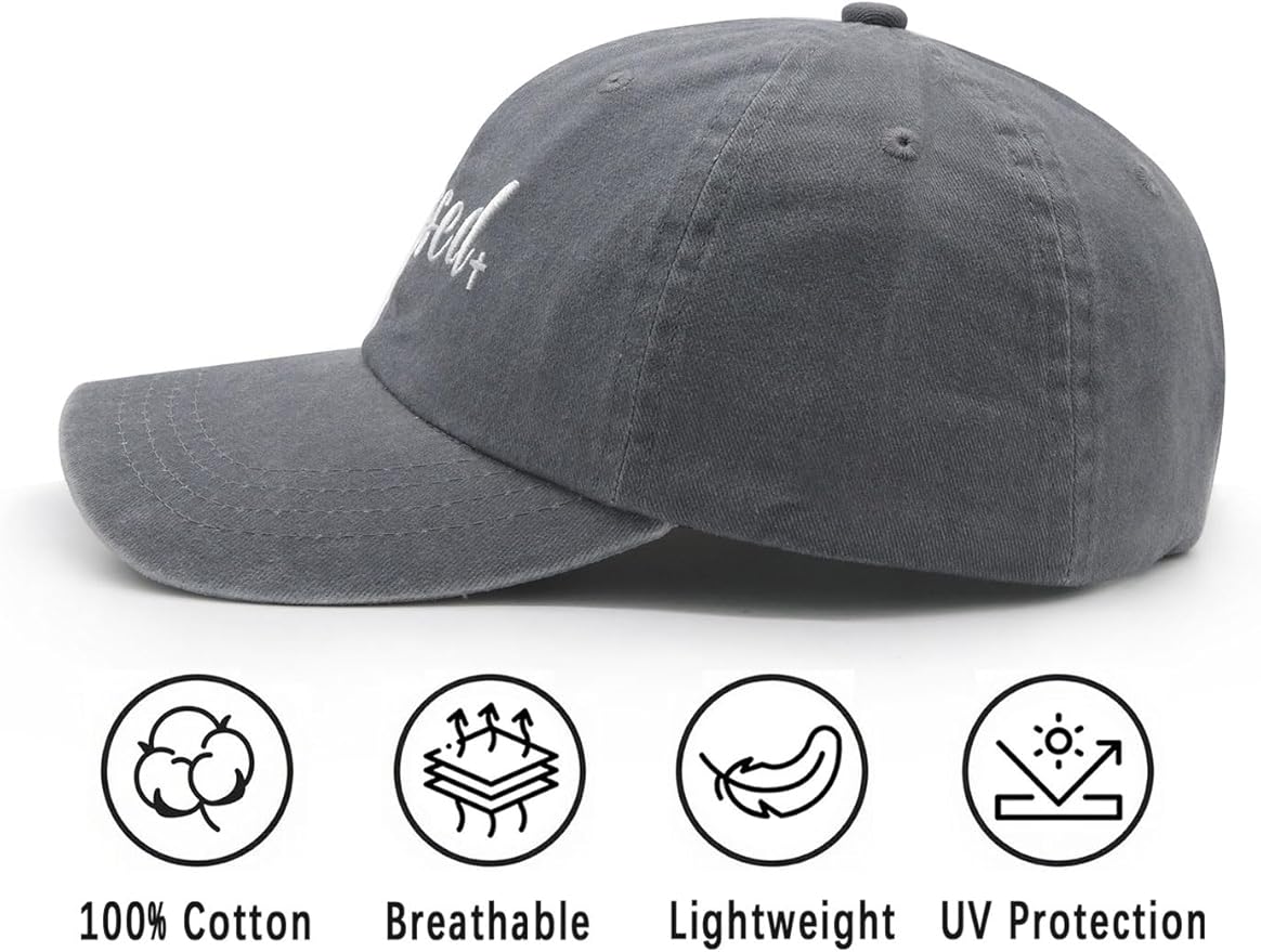 Waldeal Women's Embroidered Dad Hat, Adjustable Vintage Washed Cotton Baseball Cap for Men